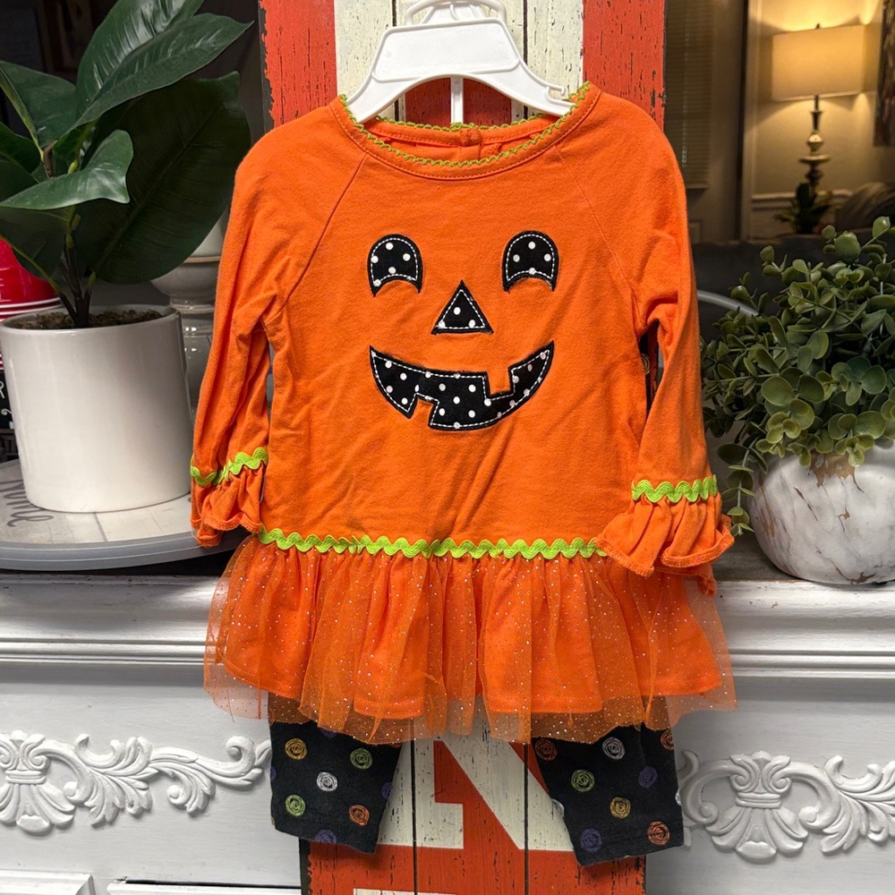 Good Lad Orange Pumpkin Costume with Black and Green Accents